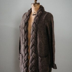 Cynthia Rowley braided sweater